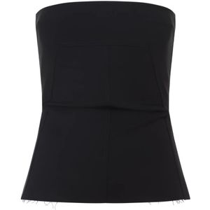 Rick Owens, Dames, Tops, Zwart, Maat: XS Wol,