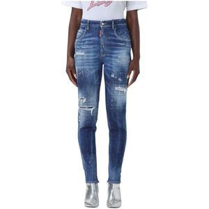 Dsquared2, Dames, Jeans, Blauw, Maat: M Katoen,