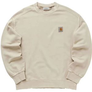 Carhartt Wip, Heren, Sweatshirts & Hoodies, Beige, Maat: M Katoen,