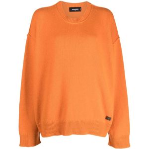 Dsquared2, Dames, Truien, Oranje, Maat: S