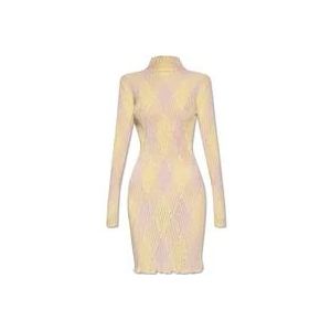 Burberry Jurk met opstaande kraag , Yellow , Dames , Maat: M