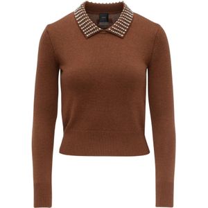 Pinko, Dames, Truien, Bruin, Maat: S