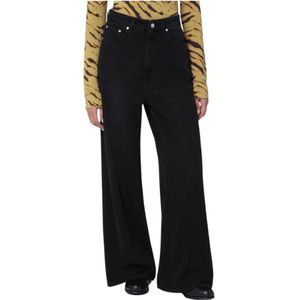 Ganni, Dames, Jeans, Zwart, Maat: W24 Katoen,