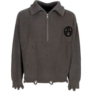 Acupuncture, Heren, Truien, Grijs, Maat: S Katoen,