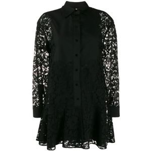 Valentino, Dames, Jurken, Zwart, Maat: M Katoen,