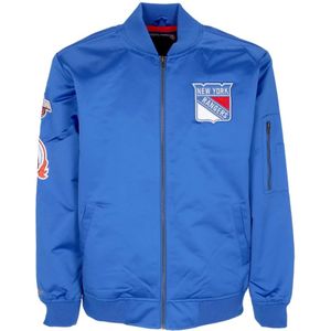 Mitchell & Ness, Heren, Jassen, Blauw, Maat: L Satijn,