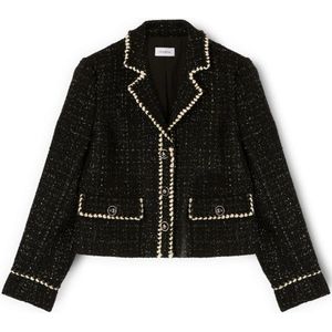 Motivi, Dames, Jassen, Zwart, Maat: 2XS Katoen,