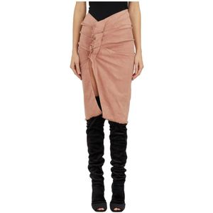 Rick Owens, Dames, Rokken, Roze, Maat: XS Denim,