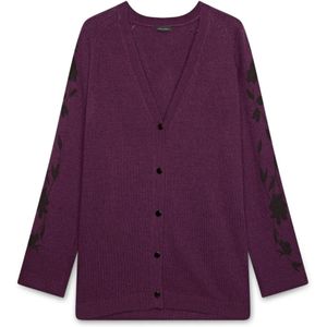 Fiorella Rubino, Dames, Truien, Paars, Maat: L Wol,