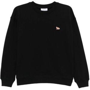 Maison Kitsuné, Dames, Sweatshirts & Hoodies, Zwart, Maat: L Katoen,