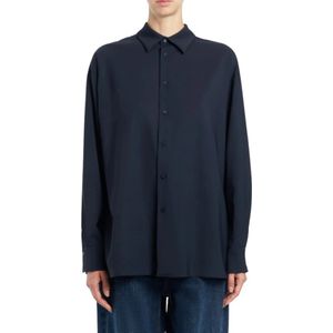 Dondup, Dames, Blouses & Shirts, Blauw, Maat: S Wol,