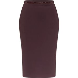 Elisabetta Franchi, Dames, Rokken, Rood, Maat: M Satijn,