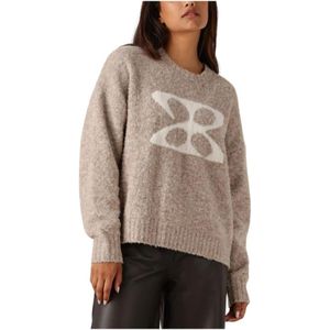 Studio AR by Arma, Dames, Truien, Beige, Maat: S Wol,