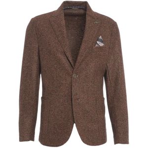 Bob, Heren, Jassen, Bruin, Maat: L Wol,