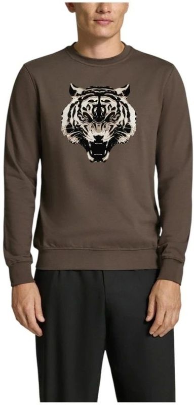Antony Morato - Urban Sweatshirt - Grijs - Heren - Katoen - Tijgerprint