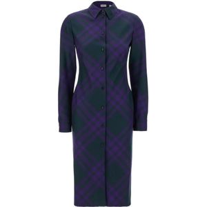 Burberry, Dames, Jurken, Veelkleurig, Maat: XS Wol,