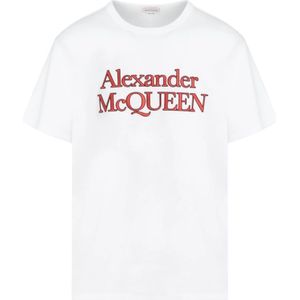 Alexander McQueen, Heren, Tops, Wit, Maat: XL Katoen,