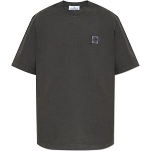 Stone Island, Heren, Tops, Grijs, Maat: S Katoen,