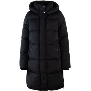 Woolrich, Dames, Mantels, Zwart, Maat: XS Wol,