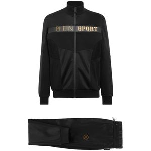 Plein Sport, Heren, Jumpsuits & Playsuits, Zwart, Maat: S Katoen,