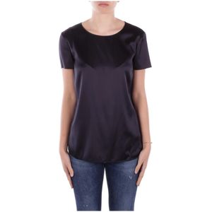 Max Mara, Dames, Tops, Blauw, Maat: 2XL Zijde,