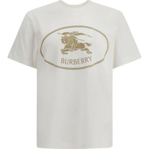 Burberry, Heren, Tops, Wit, Maat: S Katoen,