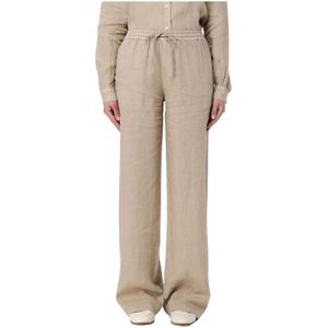 Fay, Dames, Broeken, Beige, Maat: W28 Linnen,