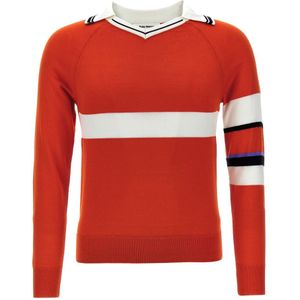 Wales Bonner, Heren, Truien, Rood, Maat: S Zijde,