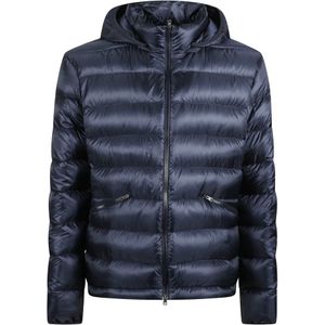 Herno, Heren, Jassen, Blauw, Maat: XL Nylon,