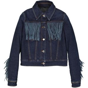 Frankie Morello, Dames, Jassen, Blauw, Maat: XS Denim,