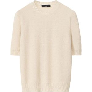 Fabiana Filippi - Rondgebreide Trui - Vanilla - Katoen - Linnen