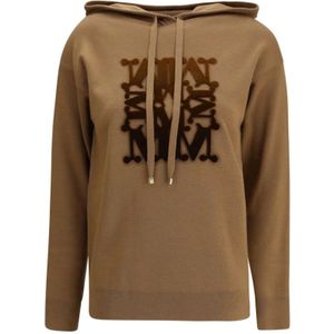 Max Mara, Dames, Sweatshirts & Hoodies, Beige, Maat: XS Wol,
