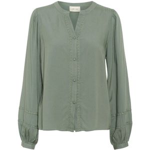 Cream - Blouse 'Tiah' - Pastelgroen - Klassieke Blouse - Lange Mouw