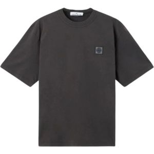 Stone Island, Heren, Tops, Grijs, Maat: S Katoen,