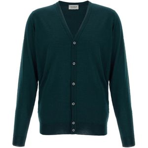 John Smedley, Heren, Truien, Groen, Maat: 2XL Wol,