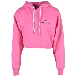 Chiara Ferragni Collection, Dames, Sweatshirts & Hoodies, Roze, Maat: M Katoen,