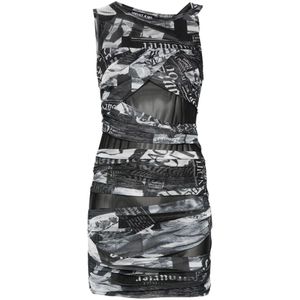 Versace Jeans Couture, Dames, Jurken, Zwart, Maat: M