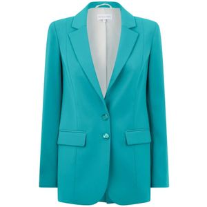 Patrizia Pepe, Dames, Jassen, Blauw, Maat: 2XS Poliester,