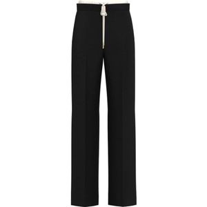 Marella, Dames, Broeken, Zwart, Maat: L Satijn,