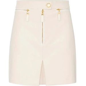 Elisabetta Franchi, Dames, Rokken, Beige, Maat: S Leer,