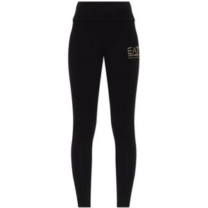 EA7voor vrouwen. 7W000426_AF12484 Legging Zichtbaarheid Hoge Taille zwart (XS), Sportief, Katoen, Meerdere sporten