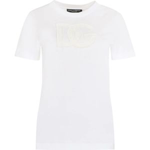 T-shirts - Wit - Embroidered Logo