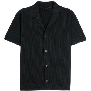 Roberto Collina, Heren, Overhemden, Zwart, Maat: M Katoen,