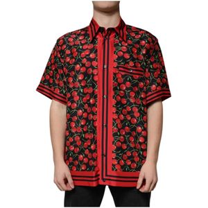 Dolce & Gabbana, Heren, Overhemden, Veelkleurig, Maat: 2XL Zijde,