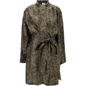 Saint Laurent, Dames, Jurken, Veelkleurig, Maat: S Zijde,