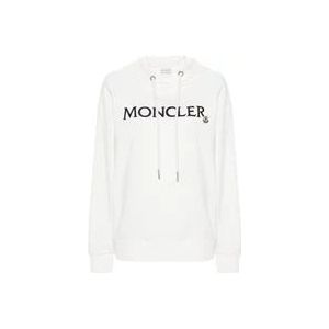 Moncler Witte Hoodie Sweater , White , Dames , Maat: XS