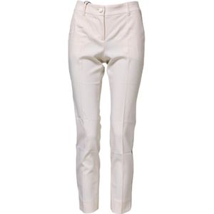 Dolce & Gabbana, Dames, Broeken, Wit, Maat: 3XS Wol,