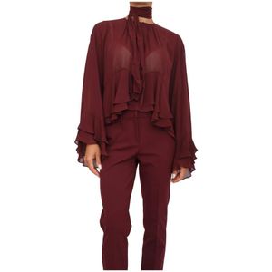 Marella, Dames, Blouses & Shirts, Rood, Maat: L Viscose,