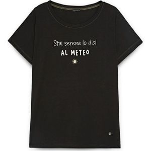 Fiorella Rubino, Dames, Tops, Zwart, Maat: M Jersey,