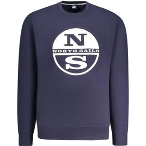 North Sails, Heren, Sweatshirts & Hoodies, Blauw, Maat: S Katoen,